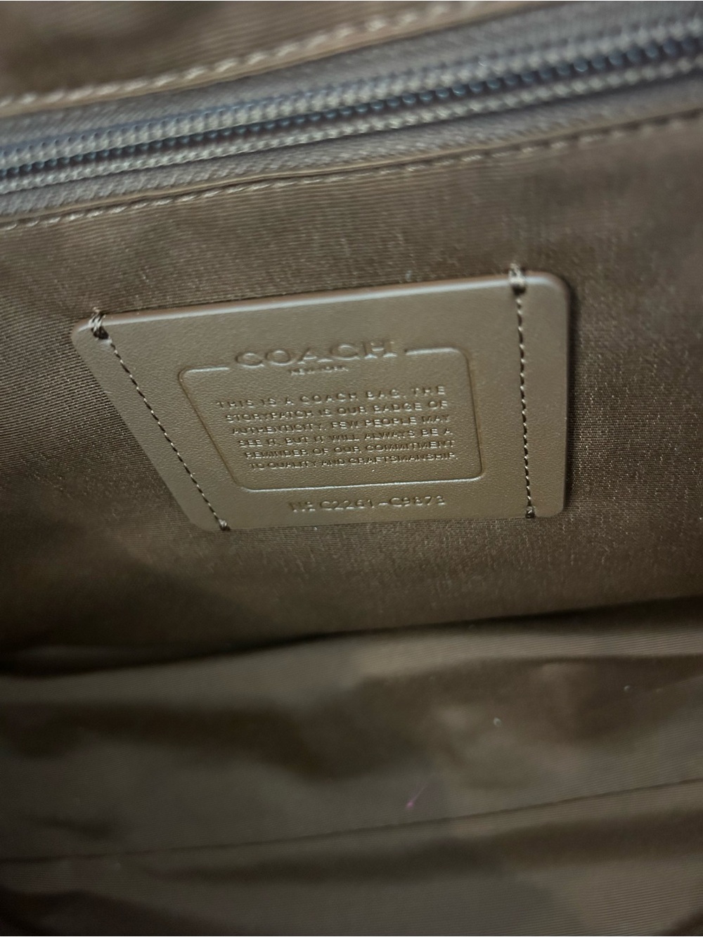 Coach Brown Signature Canvas Briefcase with Black Leather Trim - Picture 6 of 14